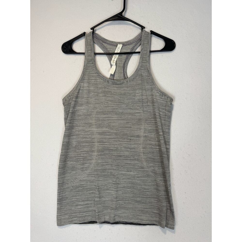 LULULEMON Crush the Distance Tank 8‎ Gray Sweat Life Yoga Running Racerback